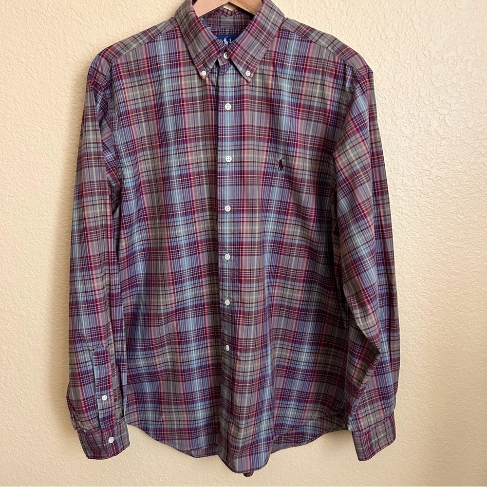 Ralph Lauren Classic Fit Long Sleeve Button Down Plaid Shirt - Picture 2 of 9